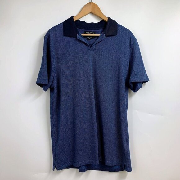 Banana Republic Men's Luxury Touch Standard Fit Jacquard Polo (Lot of 2) Size L - Picture 1 of 16
